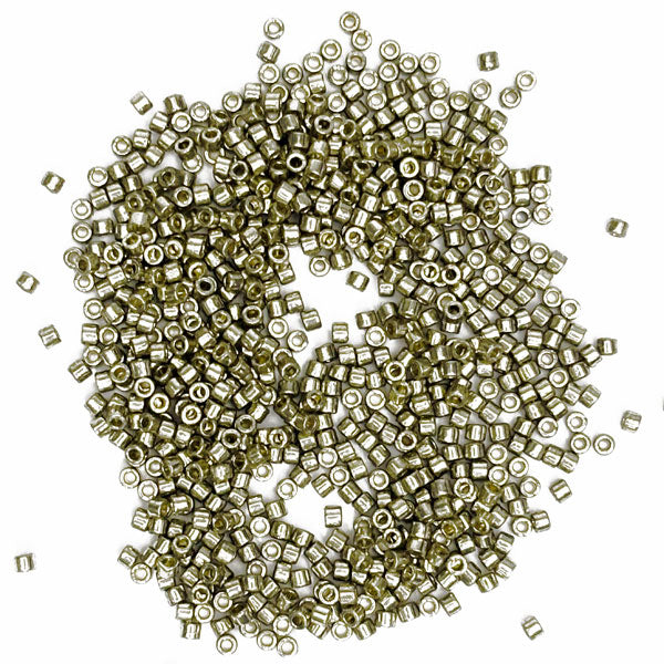 Delica 11/0 Duracoat Galvanized LT Smoky Pewer approx. 9.5G