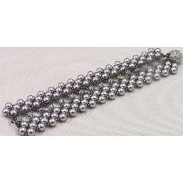 Raw Pearl and Montee Bracelet PDF (Instant Download)