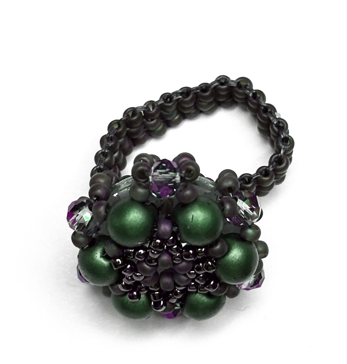 Beading Pattern to make a Round Duo Ring PDF (Instant Download)