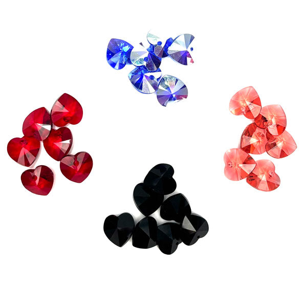 Swarovski 14mm Heart Crystals Limited Edition for Jewelry Making & Decorative Use Unique Elegant Addition to Collections